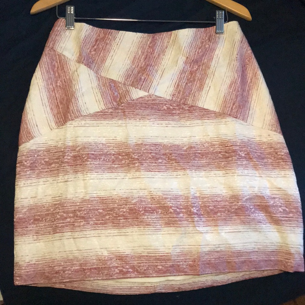 Sketched-Stripe Mini Skirt